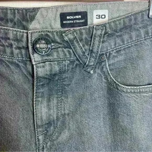 Volcom Men’s Solver Modern Straight Denim Jeans in Dark Gray Size 30 - Picture 3 of 12